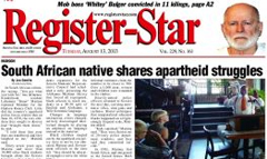 Register-Star newspaper front page