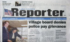 Lake Country Reporter newspaper front page