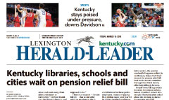 Lexington Herald-Leader newspaper front page
