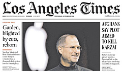 Los Angeles Times newspaper front page