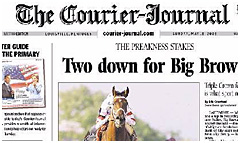 Louisville Courier Journal newspaper front page
