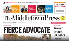 Middletown Press newspaper front page