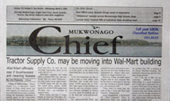 Mukwonago Chief newspaper front page