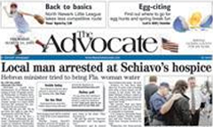 Newark Advocate newspaper front page