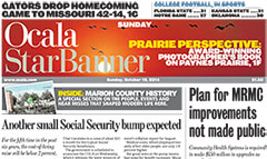 Ocala Star Banner newspaper front page