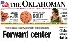 Oklahoman newspaper front page