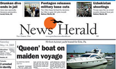 Port Clinton News Herald newspaper front page
