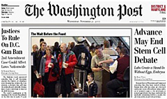 Washington Post newspaper front page