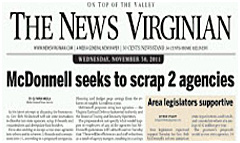 Waynesboro News Virginian newspaper front page